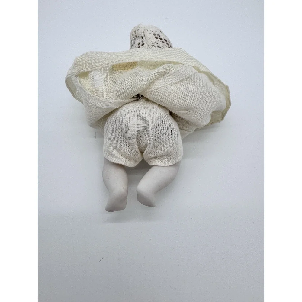 Vintage Porcelain Bisque Newborn Baby Doll in an‎ Original Shackman Japan
